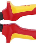 7 Piece 1000V Insulated High Leverage Pliers Cutters And Screwdriver Set displaying red and yellow pliers with comfort grip
