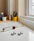 Heavy Duty Double Roller Cabinet Door Catch Stainless Steel Ball Bearing Push Latch For Drawers And Cupboards on white desk