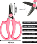 Three Pack Garden Flower Scissors Stainless Steel Floral Shears With All Day Comfort Grip Handles 6.5 inch length