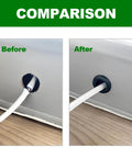 Before and after comparison showing wires protected by One Inch Outer Diameter Rubber Grommets With Three Quarters Inch Inner Diameter.