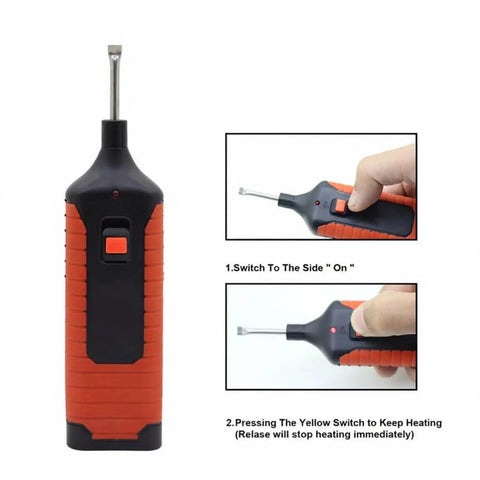 Quick Dry Hardwood Floor Restoration Set For Scratches And Dents, Wax System tool shown with instructions for use
