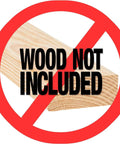 Image of a piece of wood with a red cross, indicating wood not included in Made In USA Eight Pack Adjustable Shelf Brackets For One Row Storage Built For DIY Shelves You Supply The Wood For A Custom Fit Shelving System That Keeps Items Visible And Easy To Access.