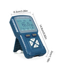 Nimble And No Fuss Portable Hardness Tester For Metals Quick Convert HLD HB HV HRA HRB HRC Digital Durometer Kit showing backlit screen