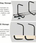 Overhead Garage Storage Rack Heavy Duty Ceiling Hooks Utility Hanger for Ladders Bikes Lumber Tools and other Bulky Gear Set of 4