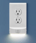 Two Pack MotionLight Built In Wall Plate LED Night Lights For Duplex Outlets With Auto On Off Sensor on wall