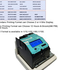 Top Tier Digital Time Stamp And Electronic Time Clock Featuring Custom Date Number Seal For Office Documents Slick Self Inking Design No Sweat Setup Real Deal Tool For Smooth Daily Hustle showing setup options and clock display.