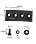 Solid Barn Door Track Repair Mending Plates Set Easy Install Track Bracket Connectors, carbon steel, with screws and bolts.