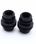 Upgrade Your Ride With Premium Front Brake Caliper Slider Pins Guide Kit For Mk2 2002-2006 Models Featuring Long Service Life And Easy Install To Keep Your Vehicle Rocking Smoothly. Two black rubber brake caliper slider pin boots