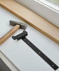 Heavy Duty T Shaped Door Hinge With Black Plastic Coating For Garden Gates And Barn Doors Quiet Slotted Bearing Hardware For Wood Frames 300x4mm