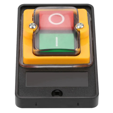 Heavy Duty Push Button Switch 120V 220V 380V 10A On Off Self Locking Button Auto Reset Off for Motors with visible screw terminals