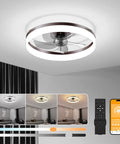 Low Profile Flush Mount Ceiling Fan With Light Remote And App Control Six Speed Reversible And Silent Motor Dimmable LED Lighting