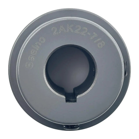 Double Groove V Belt Pulley 2.25 Inch Outside Diameter Cast Iron Sheave For A AX 3L 4L V Belts 7/8 Bore 2AK2278 top view