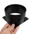 Heavy Duty Abs Rectangular Duct Connector Flange Base Air Vent Fitting Adapter For Hvac And Dust Collection Hose System in hand.