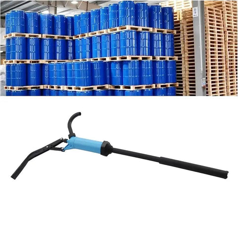 Hand Crank Barrel Pump For 55 Gallon Drums Oil Transfer Drum Pump For Engine Oil Diesel And Hydraulic Fluid With Ergonomic Lever Grip And Thickened PP Body For Smooth Mess Free Transfers, hand pump on white background
