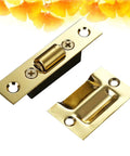Adjustable Stainless Steel Cabinet Door Latch And Ball Catch Durable Rustproof Pocket Door Hardware, brass finish
