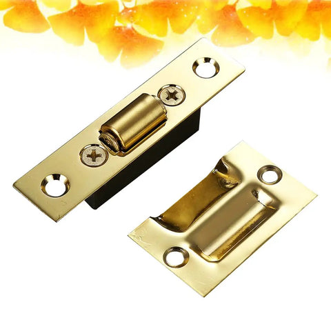 Adjustable Stainless Steel Cabinet Door Latch And Ball Catch Durable Rustproof Pocket Door Hardware, brass finish