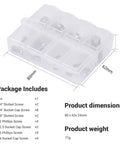 Camera Screw Set AAK2326 26 Pcs For Accessories with various screws in clear plastic box dimensions 80x62x24mm, weight 77g.