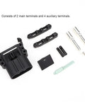 Heavy-Duty Walfront Forklift Cable Connector 160A Male Plug For Dc150V Power Systems components including terminals.