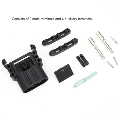 Heavy-Duty Walfront Forklift Cable Connector 160A Male Plug For Dc150V Power Systems components including terminals.