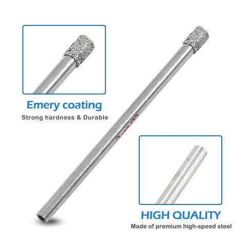 Diamond hole saw drill bit with emery coating and high-speed steel body