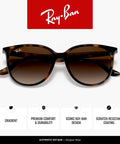 Square Havana Sunglasses With Brown Gradient Lenses, 54mm, Unisex Shades for Men and Women, Lightweight Plastic Frame