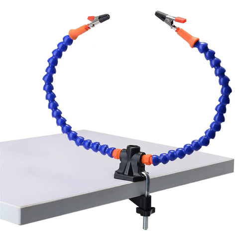 Two Arm Soldering Helper Hands Tool With Flexible Arms And Non Slip Rubber Clamps For PCB Work Electronics DIYers Station Adjustable Helping Hands Soldering Aid For Crafts And Workshop