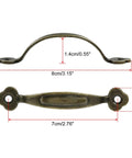 12 Pack Small Barn Door Handles Rustic Bronze Gate Pulls Sliding Door Hardware dimensions front and side view