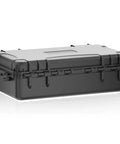 Beefy ABS Tool Organizer Box With IP67 Waterproof Rating And Pressure Equalization System Foam Lined Compartments For Tools Cameras And Electronics Built For Tough Jobs In Harsh Environments, closed view.