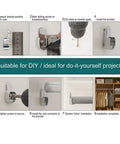 Installation process of Heavy Duty Zinc Alloy Closet Rod Brackets For Wardrobe Pole Holder With Adjustable Height And Secure Support
