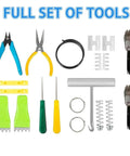 Full set of tools for Tabletop No-Fuss Pro Grade Badminton And Tennis Racket Stringing Machine With 6 Point Fixing
