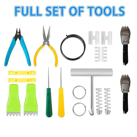 Full set of tools for Tabletop No-Fuss Pro Grade Badminton And Tennis Racket Stringing Machine With 6 Point Fixing