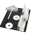 Heavy Duty Aluminum Router Table Insert Plate For Woodworking Shop Upgrades With Slick Miter Gauge Tracks And Pre Drill Holes, 240x200mm