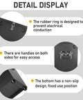 Detail features of Premium Stainless Steel Battery Box For Group 27 Marine Boat And Rv Trailer showing lock, handles, and non-slip base.