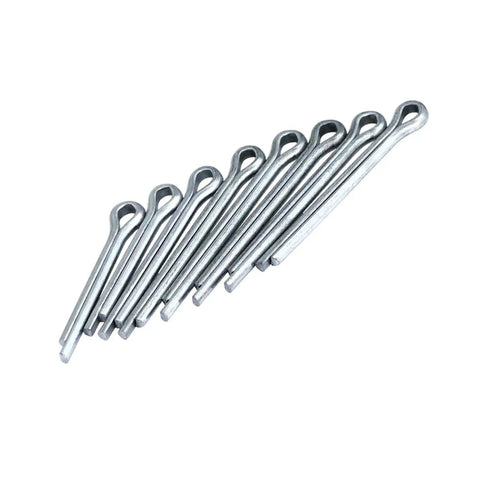 Durable 304 Stainless Steel U Shape Cotter Pins That Grip Tight And Won't Rust, arranged in a line, suitable for fastening bolts.