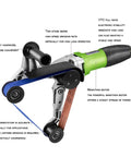 800W Professional Electric Tube Pipe Belt Polisher Sander Machine With Stainless Steel Round Rotation Arc showing motor, gears, and belt design.