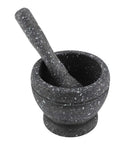 Granite Pattern Mortar And Pestle Set Manual Garlic And Seasoning Grinder With Non Slip Base For Fresh Spices Mash And Crush