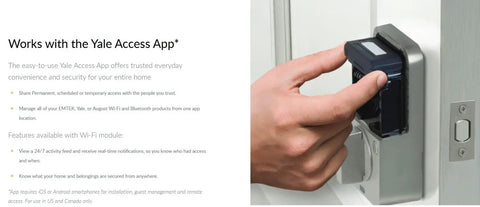 Image of Top Shelf Biometric Fingerprint Smart Deadbolt with hand accessing biometric panel, showcasing keyless entry features.