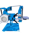 Rock Solid 1100 Watt Electric Belt Sander Workhorse With Polishing Grinder And Knife Sharpener Functions Built Damn Tough Cast Steel Frame for smooth metal finishing.