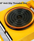 Heavy Duty Machinery Roller Skates With Smooth Glide Pu Wheels And Quick Swivel 360 Base showing anti-slip threaded disc.
