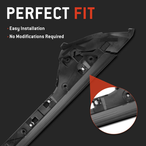 HYR A-pillar windshield trim molding for Ford Explorer 2011–2019; black plastic, left and right outer and inner pieces.