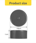 2 Pack Trailer Dust Covers 1.98 in Rubber Wheel Protectors size diagram highlighting 1.98 inch diameter and 1 inch height