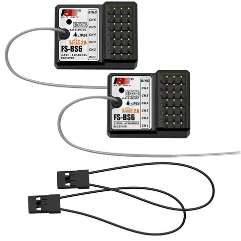Waterproof 6CH Gyro Receiver For 2 4G RC Cars And Boats IPX4 With Auto Recovery Compact And Lightweight Design