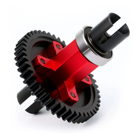 Beefy 46T Metal Spur Gear Center Diff Straight Shaft For Traxxas 1 8 Sledge 4WD RC Truck Upgrade Red Built Tough