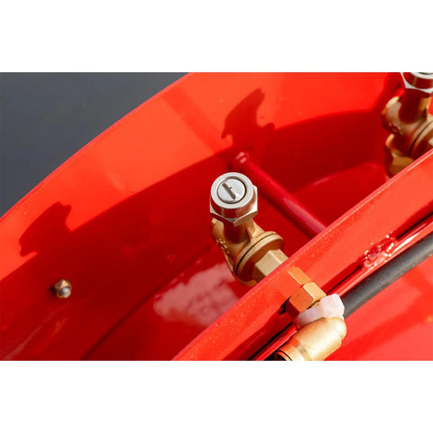 Close-up of valve components on Beefy 400L Remote Control Crawler Sprayer with Dual Brushless Motors and Gasoline Engine