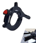 Universal Motorcycle Cruise Control Throttle Lock Waterproof Handlebar Bracket Rock Solid Wrist Saver For Atvs And E Bikes Effortless Long Haul Cruising Gear Grip Tight Black mounted on a bike grip.