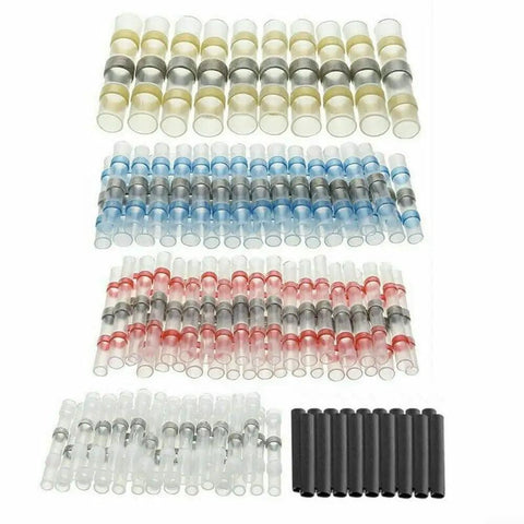 Top Grade 50 Pcs Solder Seal Wire Connectors Heat Shrink Waterproof Sleeves For Effortless One Step Installation No Crimping Tool Needed Durable And Secure Professional Grade Connections Made Easy With Hot Melt Adhesive Dual Layer Protection That, assorted color solder seal wire connectors