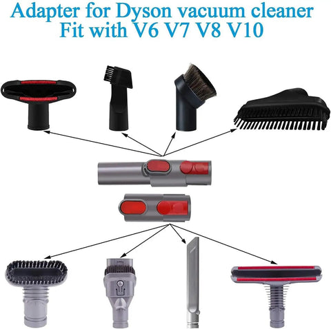 Must Have All In One Vacuum Attachment Kit With Flexible Crevice Tool Mattress Brush Soft Hair Brush Stiff Bristle Tool
