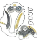 Top Tier Timing Chain Kit For Mercedes Benz W204 W211 W164 M271 1.8 CGI Engine with chains, guides, gears, and gaskets