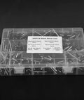 200 Piece Black Blind Rivet Kit High Strength Round Head Assortment in plastic storage box