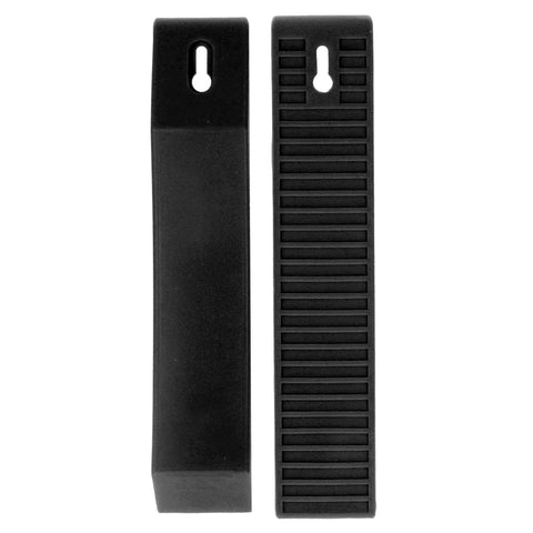 Nonslip Barbell Jack For Easy Plate Changes No Sweat Quick Loading Unloading Weightlifting Gear That Saves Time And Energy Barbell Plate Change Cushion 1 Pair, black silicone wedges, top view.